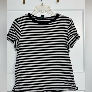 Black and White Striped Wild Fable Tee | Size S
